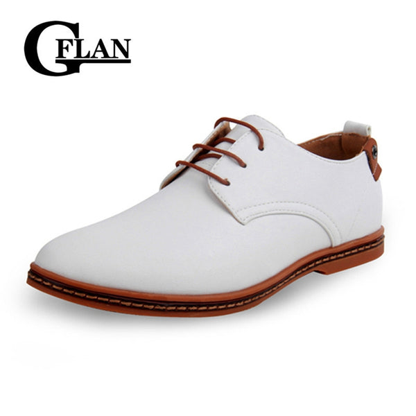 Flat Patent Leather Men Shoes