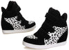 Leopard Suede Ankle Boots Heels